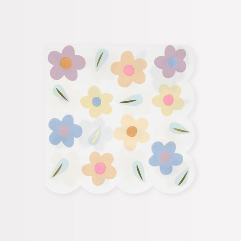 Meri Meri Happy Flowers Large Napkins (Pack of 16) - image 1 of 3