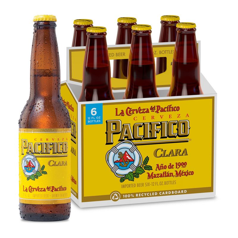 Pacifico Clara Lager Beer - 6pk/12 fl oz Bottles, 1 of 12