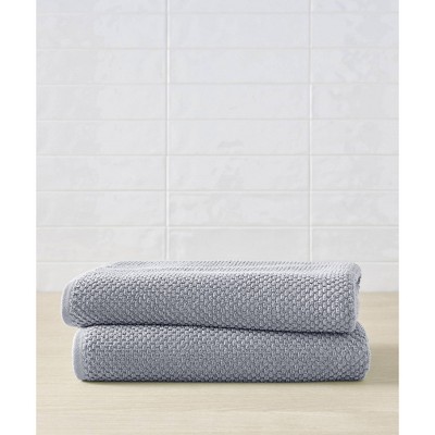 2pc Lilly Cotton Bath Towel Set Mineral Blue - Blue Loom : Target