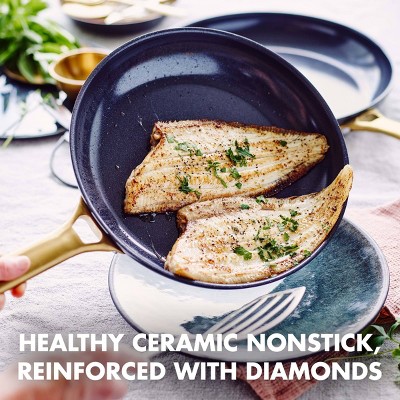 Black Aluminum Nonstick Ceramic Coating 2-Piece Fry Pan Set