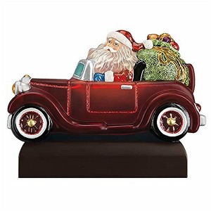 Old World Christmas Blown Glass Lighted Holiday Figurine, Santa in Antique Car - 1 of 1