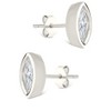 SHINE by Sterling Forever Sterling Silver Marquise Cut Bezel Set Stud Earrings - 3 of 4
