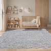 Coucheta Printed Rug - Washable Rug Farmhouse Braided Print Non Slip Neutral Carpets, Low Pile Non Shedding Floor Covering, Soft Thin Foldable Mats - 3 of 4