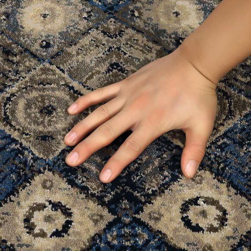 Area Rug Boho Distressed Floor Carpet Vintage Floral Rug, Polypropylene, 3 of 7