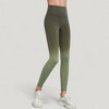 Anna-Kaci Active Women's High Waist Ombre Gradient Seamless Leggings with Wide Waistband - 2 of 4