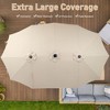 15ft Patio Umbrella with Solar Lights for Deck, Pool, Garden - 4 of 4
