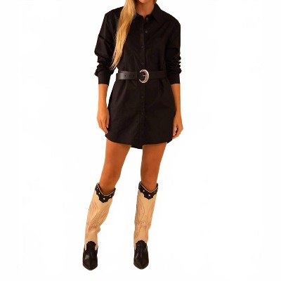 Women's Basic Preslie Poplin Shirt Dress - Care Tucker