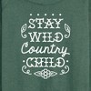 Women's - Instant Message - Stay Wild Country Child Lightweight French Terry Wide Neck Long Sleeve Graphic Shirt - 2 of 4