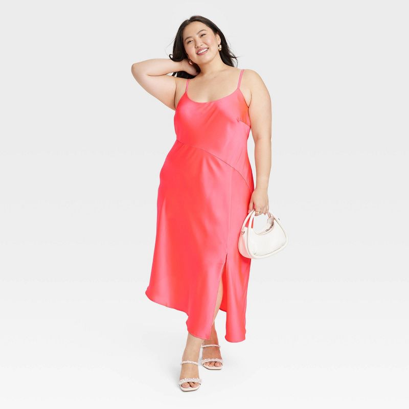  Women's Asymmetrical Midi Slip Dress - A New Day™, 4 of 12