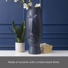 Mikasa Ceramic Face Vase -  Matte Black - 4 of 4