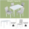 Lyngins 5-Piece Counter Height Dining Table Set – Crystal-Embellished Wooden Square Table & 4 Upholstered Chairs, Faux Wood Grain for Dining Room - 4 of 4