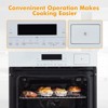 Coucheta 24" Electric Single Wall Oven, 2.5 Cu.Ft, Convection & Air Fry, 8 Modes, 3D Heat, Touch, Timer, Safety Lock, 3000W 240V, Stainless Steel - 4 of 4
