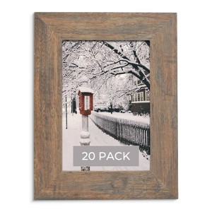 Golden State Art Wood Grain Wide Molding MDF Picture Frame 0.59 Inch Thickness, 20-Pack 5x7, 16-Pack 8x10 - 1 of 4