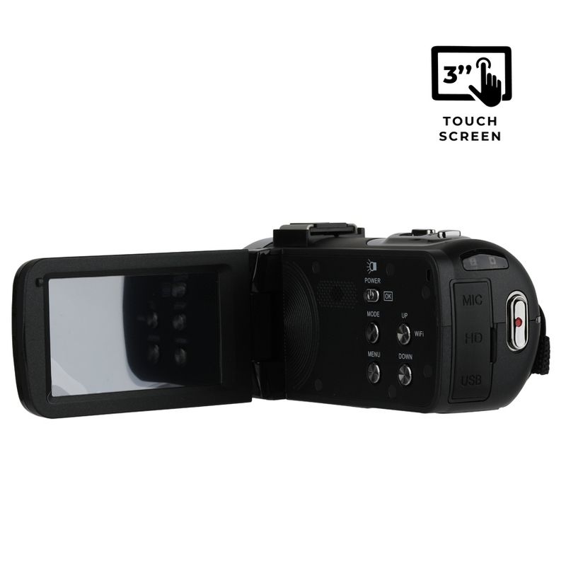Vivitar 4K Wi-Fi Video HD Camcorder with 18x Digital Zoom and 3” IPS Touchscreen, 3 of 11
