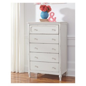 Faelene Five Drawer Chest Chipped White - Signature Design by Ashley