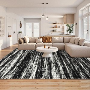 Nasitip Modern Stripe Area Rugs for Living Room Soft Low Pile Non-Sliping, Machine Washable - 1 of 4