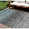 Teal Blue And Gray Abstract Washable Indoor Outdoor Area Rug - 2 of 4