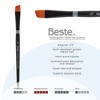 Creative Mark Beste Golden Taklon Angular Curve #2 Artist Brush, Professional Watercolor Brushes, For Acrylic Painting, Short Handle, Sharp Edges, - 2 of 4