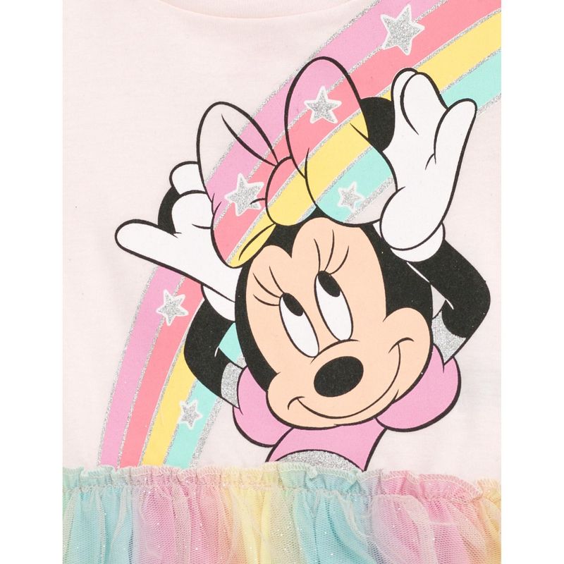 Disney Minnie Mouse Mickey Mouse Rainbow Tulle Dress Toddler to Big Kid, 3 of 7