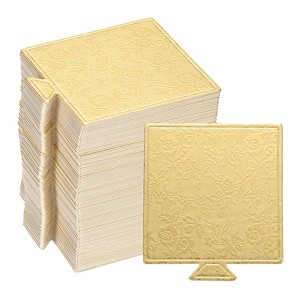 Unique Bargains Grease Proof Disposable Mini Square Cake Boards 200 Pcs - 1 of 4