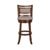 New Classic Furniture, Aberdeen Wood Swivel Bar Stool with Fabric Seat in Dark Brown, Brown - 2 of 4