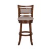 New Classic Furniture, Aberdeen Wood Swivel Bar Stool with Fabric Seat in Dark Brown, Brown - image 2 of 4