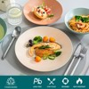 vancasso 16 Piece Porcelain Dinnerware Set, For 4 Person, Light Yellow, Grey, Blue-Green And Redwood - 4 of 4