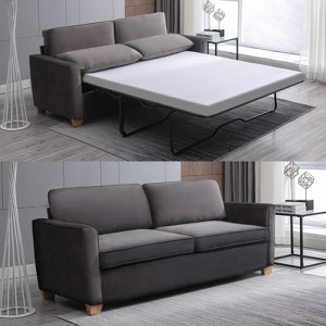Mjkone Modern Velvet  2-in-1 Pull Out Sleep Sofa Bed - 1 of 4
