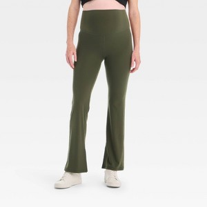 High-Rise Over Belly Slit Flare Maternity Leggings - Isabel Maternity by Ingrid & Isabel™ - 1 of 4