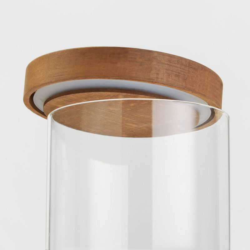 Medium Glass Storage Canister with Wood Lid - Threshold&#8482;, 4 of 11