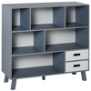 ORRD Kids Bookcase with Drawers, 3-Tier Grey Open Shelf & Cube Storage Organizer for Nursery, Playroom, Toddler Bedroom & Classroom - 4 of 4