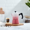 JoyJolt Italian Moka Pot 6 Cup Stovetop Espresso Maker Aluminum Coffee Percolator Coffee Pot - Pink - 2 of 4