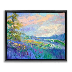 Stupell Industries Modern Hill Woodland Landscape Floating Frame Canvas Art - 1 of 4
