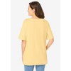 Woman Within Women's Plus Size Perfect Cuffed Elbow-Sleeve Boat-Neck Tee - 3 of 4