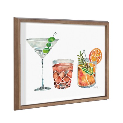 16" x 20" Blake Classic Cocktails by Cat Coquillette Framed Printed Glass Gold - Kate & Laurel All Things Decor