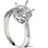 Pompeii3 1/4ct Round Pave Diamond Halo Engagement Ring 14K Mount Setting Mounting Vintage - 3 of 4
