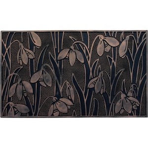 A1HC Wild Flowers Copper Welcome Door Mat 18"x30", Outdoor Rubber Entrance Mat with Non-Slip Backing - 1 of 4