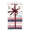 Hudson Baby Infant Girl Cotton Flannel Receiving Blankets Bundle, Dusty Rose Floral, One Size - 2 of 4