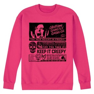 Men's - Are You Afraid of the Dark - Gruesome Ghastly Ghoulish Graphic Fleece Sweatshirt - 1 of 4