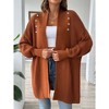 Women's Pearl Embellished Cardigan Long Sleeve Open Front Knit Sweater - 3 of 4