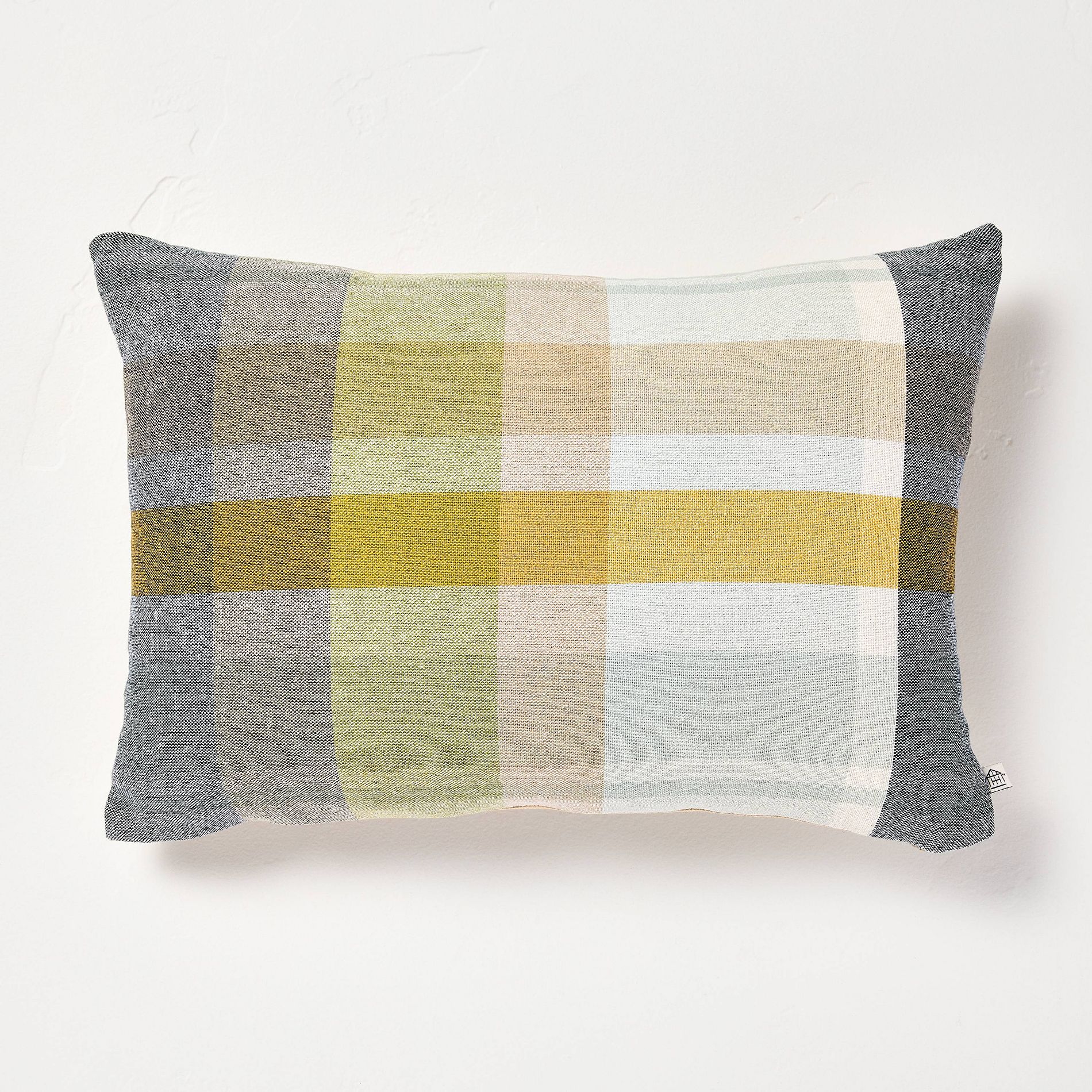 14"x20" Lumbar Throw Pillow Plaid - Hearth & Hand™ with Magnolia