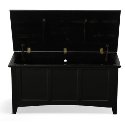 Antique Black Tapered Leg Accent Storage Chest