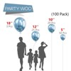 PartyWoo Balloons Metallic Light Blue Baby 18 12 10 5 Inch 100 pcs - 2 of 4