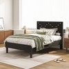 APRILSOUL Twin Size Modern Platform Bed Frame with Upholstered Headboard & Wooden Slats - No Box Spring Needed, Easy Assembly,Gray - 2 of 4