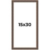 PosterPalooza | Panoramic Elegant Brown Picture Frame - UV Acrylic, Foam Board Backing, Hanging Hardware - 2 of 4