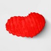 Valentine's Day Rib Shaped Plush Heart Throw Pillow Red - Room Essentials™ - image 3 of 4
