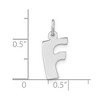 Black Bow Jewelry Sterling Silver, Kate Collection, Bubble Block Initial F Pendant - 4 of 4