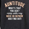 Women's - Instant Message - Auntitude Lightweight French Terry Wide Neck Long Sleeve Graphic Shirt - 2 of 4
