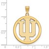 Black Bow Jewelry 14k Yellow Gold Plated Sterling Silver Indiana Hoosiers NCAA Extra Large Pendant - 2 of 3