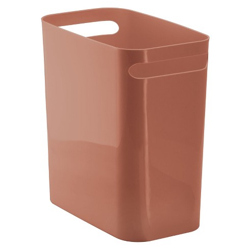 Mdesign Plastic Slim Large 2.5 Gallon Trash Can Wastebasket ...